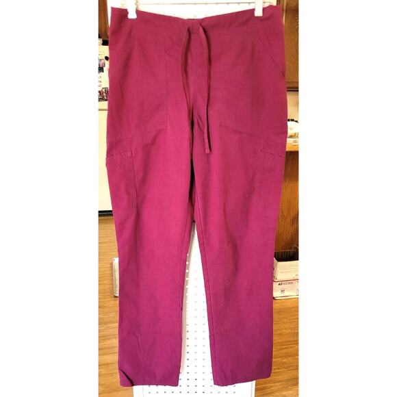 Scubstar Scrubs Unisex Pants Lot Sz S WM080 Wine Indigo Elastic Drawstring Front - Picture 7 of 11